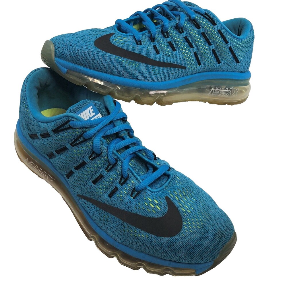 Nike Airmax Shoes Womens Sz 6.5Y Blue/Volt 2016 807236-400 Running Walking